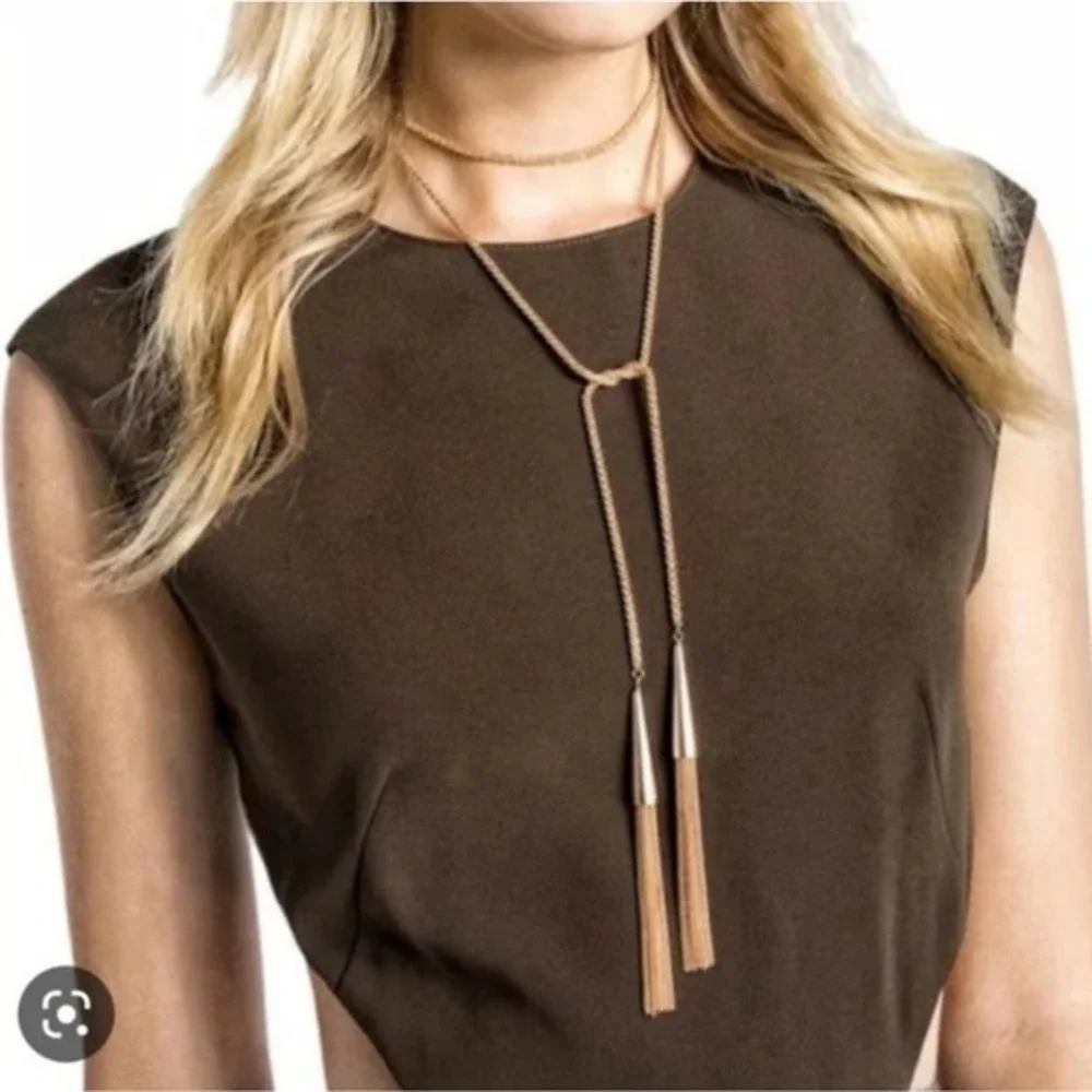 Kendra Scott The Phara Lariat Tassel‎ Y Necklace in Rose Gold